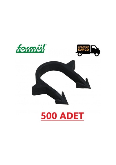 Boru Tutucu Yere Tespit U Klips (500 Adet) Mobil Boru Yerden Isıt