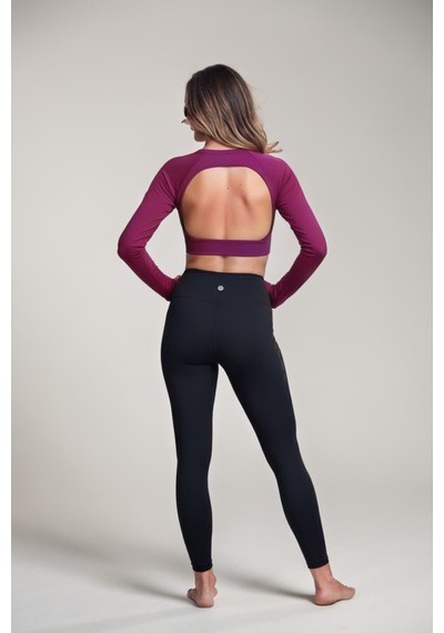 Noon Fit Sculpt Kadın Uzun Kollu Crop Active Top Yoga & Pilates Pembe