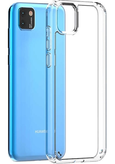 Huawei Y5P Kılıf Zore Coss Şeffaf Sert Silikon Kılıf Renksiz