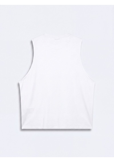 LTB Minimal Baskılı Beyaz Atlet
