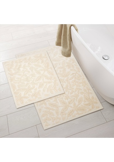 Soft Andoy 2'li Banyo Paspası - Bej - 60x100 Cm + 50x60 Cm Renkli