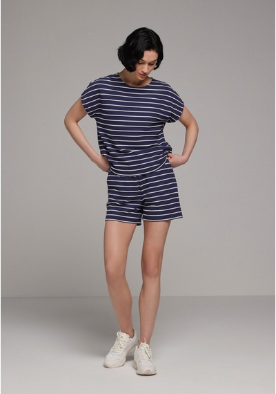 Colin's Colins Regular Fit Orta Bel Çizgili Kadın Lacivert Şort Cl1078836 Q1.v1 Nav