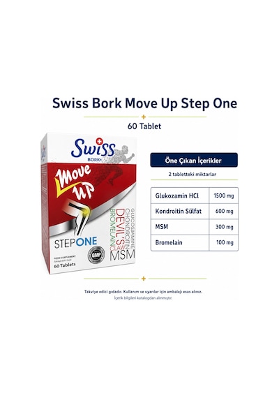 Swiss Bork Move Up Step One Glukozamin Kompleksi 60 Tablet