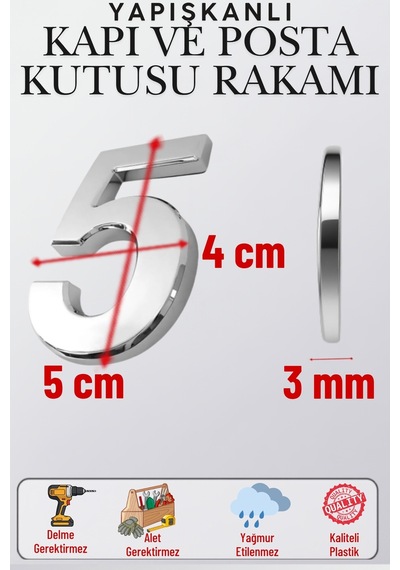 Krom Yapışkanlı Kapı Numarası 5 5 Cm / 50 Mm Küçük Boy Rakam Sayı - Daire, Posta Kutusu, Otel Oda No, Asansör, Kat Planı, Araç Model Ve Apartman İçi Dekoru İçin Kendinden Yapışkanlı Krom Numaratör 5 5 Krom Yapışkanlı Kapı Numarası 5 5 Cm / 50 Mm Küçük Boy Rakam Sayı - Daire, Posta Kutusu, Otel Oda No, Asansör, Kat Planı, Araç Model Ve Apartman İçi Dekoru İçin Kendinden Yapışkanlı Krom Numaratör 5 5