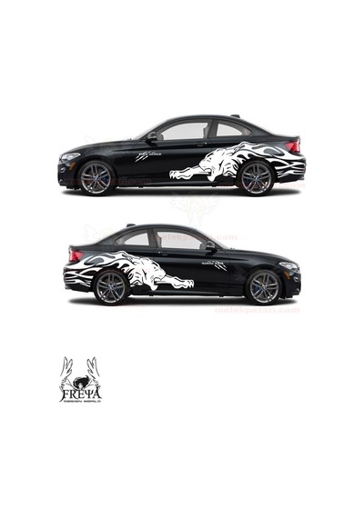 Jaguar Araba Arka Çamurluk Sticker, Jaguar Araba Yan Kapı Çıartma