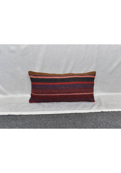Zehra Abla Halı Yeni El Dokuma Dekoratif Lumbar Kilim Kırlent Yastık Kılıfı 6167
