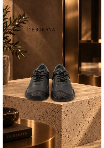 Derikaya Urban Erkek Gri Delikli Yan Panel Detaylı Bağcıklı Sneaker
