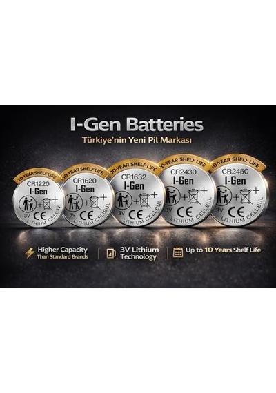 I-gen Batteries Cr2430 Lityum Düğme Pil 3v Cr2430