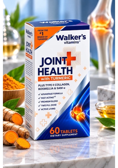 Walker'S Vitamins Glucosamine Curcumin Collagen Bromelain Quercetin Takviye Edici Gıda 60 Tablet