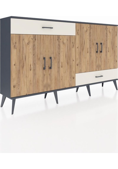 Arges Konsol 5 Raflı 2 Çekmeceli 4 Kapaklı 176x30x99 Antrasit-çam Antrasit-çam/aytaşı Arges Konsol 5 Raflı 2 Çekmeceli 4 Kapaklı 176x30x99 Antrasit-çam Antrasit-çam/aytaşı