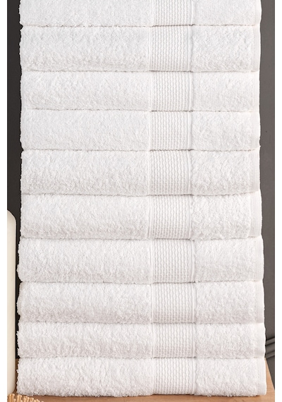 Blanc 10'lu 50x90cm El Yüz & Saç Havlusu Seti Havlu El Havlusu Banyo Havlusu I Çeyiz Havlusu Beyaz