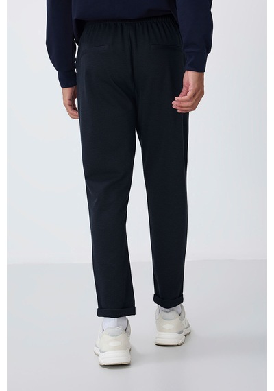 Tommy Life İndigo Yüzeyi Dokulu Standart Fit Erkek Eşofman Alt - 82154
