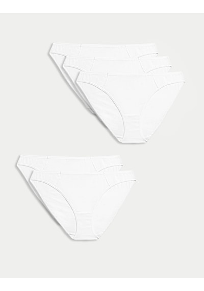 Marks & Spencer 5'li Dikişsiz Bikini Külot Seti T61004287 Beyaz