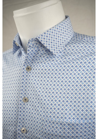 Elitpark Light Blue Point Pattern Pamuklu Cepli Klasik Fit Premium Erkek Gömlek Açık Mavi - Koyu Mavi Noktalı Desen Elitpark Light Blue Point Pattern Pamuklu Cepli Klasik Fit Premium Erkek Gömlek Açık Mavi - Koyu Mavi Noktalı Desen