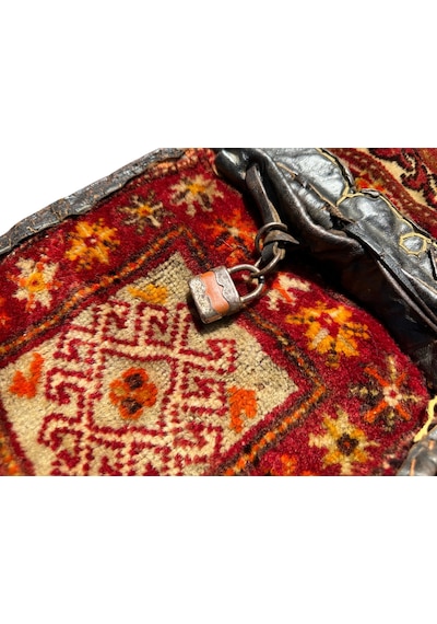El Dokuma Antika Derili Sivas Heybesi Halı 47x114 Koleksiyonluk Kök Boya %100 Yün