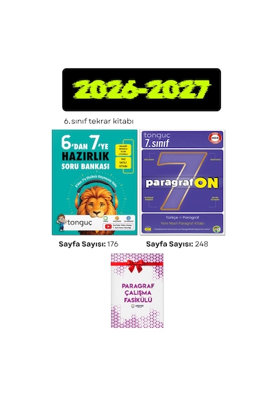 Tonguç 6'dan 7'ye Hazırlık Kitabı + 7. Sınıf Paragrafon