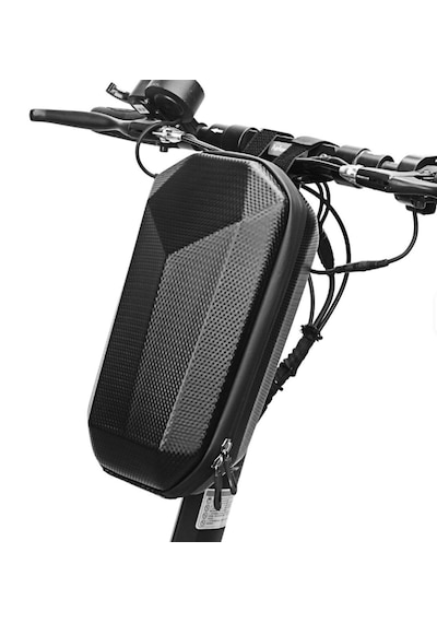 Karbon Desenli Bisiklet Ve Elektrikli Scooter Çantası - 4 Litre - Su Geçirmez Siyah Karbon