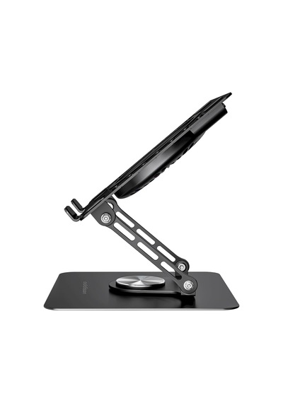 Addison Ad-rc36 Fanlı Rgb Işıklı 360 Derece Dönebilen Ayarlanabilir Çelik/alüminyum + Kaymaz Silikon Ped Metal Laptop Stand Rc36 Siyah