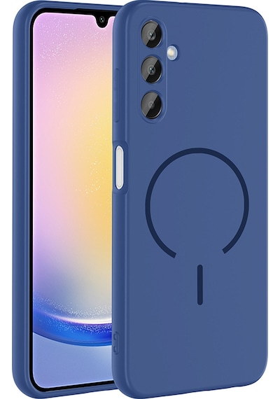 Galaxy Uyumlu A25 Kılıf M-safe Şarj Özellikli Sys Meta Kapak - Lacivert Lacivert