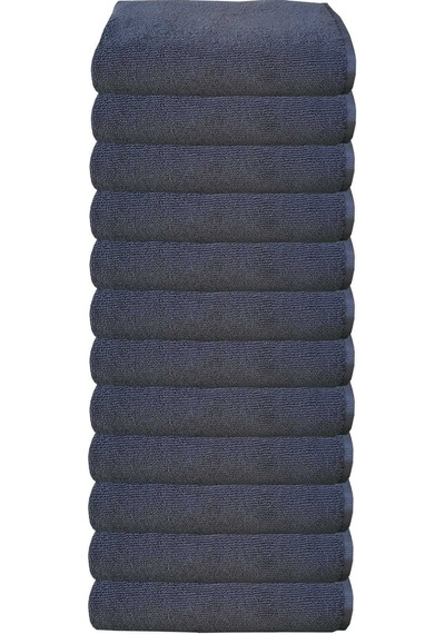 12li Paket Boya Tutmayan Mikrofiber El Yüz Spor Kuaför Havlusu 50x90 Cm Renkli