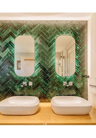 Art Mosaic Forest Emerald Green 6,5x21,5 El Yapımı Terracotta Seramik