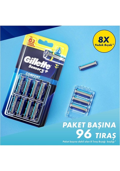 Sensor3 8'li Yedek Tıraş Bıçağı