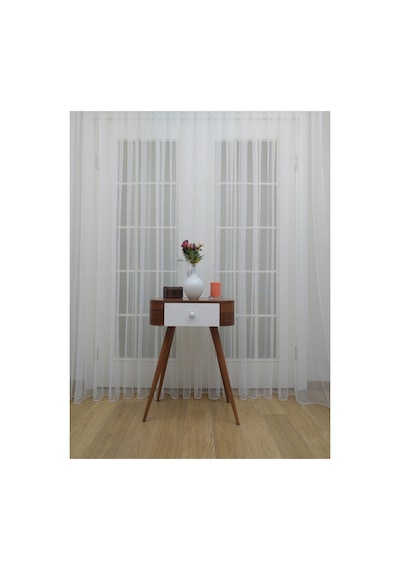 Grek Zemin 1-2,5 Normal Pileli 100 X 250 Cm Tül Perde Kırık Beyaz