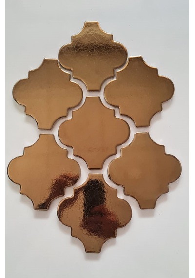 Armada Çini 12x12 Ottoman Düz Arabesk Bronz Çini