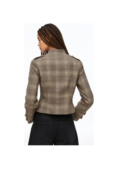 Hiccup Kruvaze Düğmeli Blazer Natural