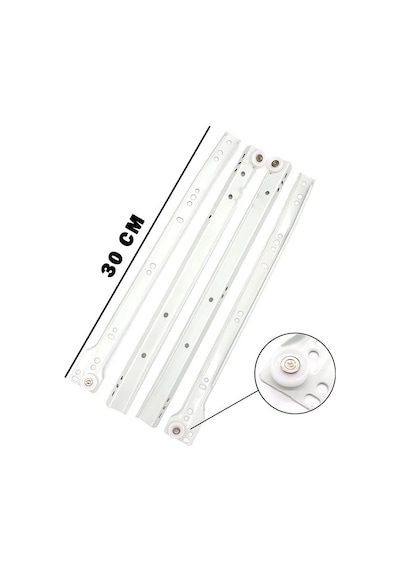 Flore Ersa Er-391 Çekmece Rayı 30cm 2 Parça Takım - 25'li Paket Diğer