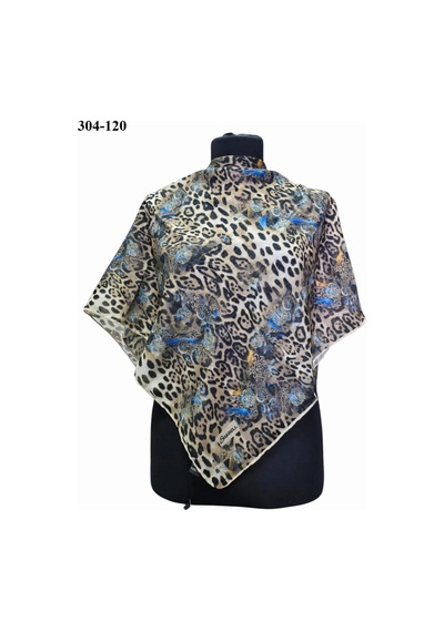 Sharell Leopar Desenli Soft Pamuk Eşarp 304-120 Çok Renkli