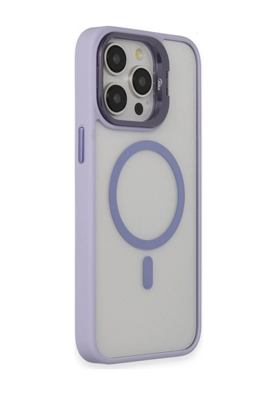 Tedar Joko Apple iPhone Uyumlu 15 Pro Kılıf Roblox Lens Magsafe Standlı Kapak - Lila Najmaddin standart