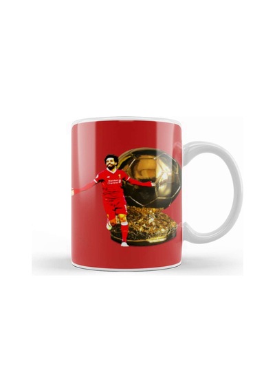 Mo Salah Ballon D'or The Best Player İn The World 2021 Vintage Retro Rainbow Style Kupa Bardak Porselen No12953 Karışık