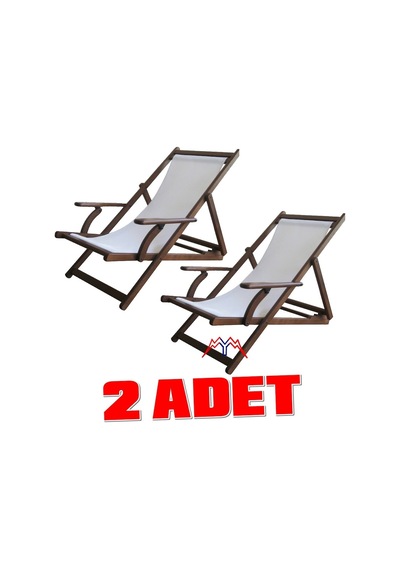 Motoryagmarket Belek Kademeli Ahşap Şezlong Pvc Gerdirme -Dayanıklı Ve Rahat X2