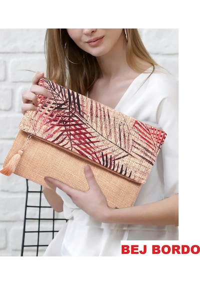 Ju Yaratıcı Tasarım Kadın Portföy & Clutch & 0Muz Çantası