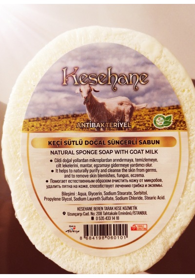 Kesehane Doğal Eşek Sütlü Süngerli Sabun 125 G