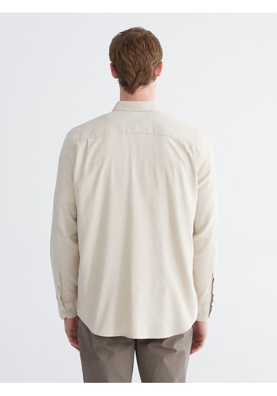 Lcwaıkıkı Classic Bej Regular Fit Gabardin Erkek Gömlek