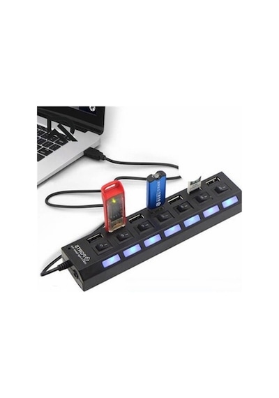 7 Port Usb Hub - On/Off Switch Işıklı - Usb Çoklayıcı - Chipli (519136778)