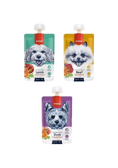 Wanpy Köpek Et Ezmesi 3 Çeşit Karışık 90 Gr X 3