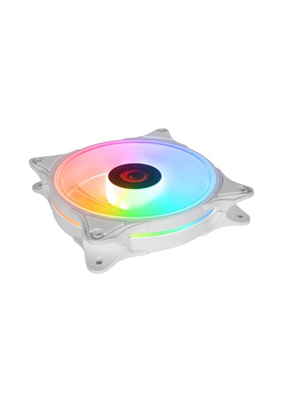 Rampage Glare F50 38cfm 1200rpm 12cm Rainbow 3p+4p Molex Soketli Kasa Soğutma Fanı 38cfm 1200rpm 12cm Gökkuşağı Beyaz