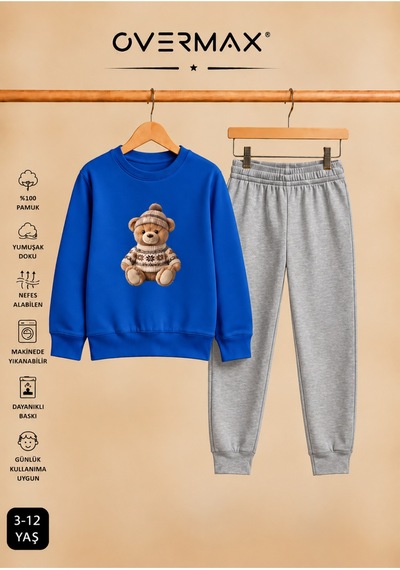 Overmax Teddy Bear Baskılı Çocuk Kapüşonsuz Sweatshirt Eşofman Takımı 3-12 Yaş Saks Mavi Üst-gri Alt - 924528764 Saks Mavi Üst-gri Alt Overmax Teddy Bear Baskılı Çocuk Kapüşonsuz Sweatshirt Eşofman Takımı 3-12 Yaş Saks Mavi Üst-gri Alt - 924528764 Saks Mavi Üst-gri Alt