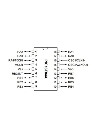 Pıc16F84A-04/P Dıp18 8-Bit 20Mhz Mikrodenetleyici