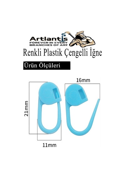 Plastik Çengelli İğne 50 Li 1 Paket Örgü Ayracı Renkli Oval Çengelli İğne Klips İlmek Sabitleyici Belirleyici İp Tutucu