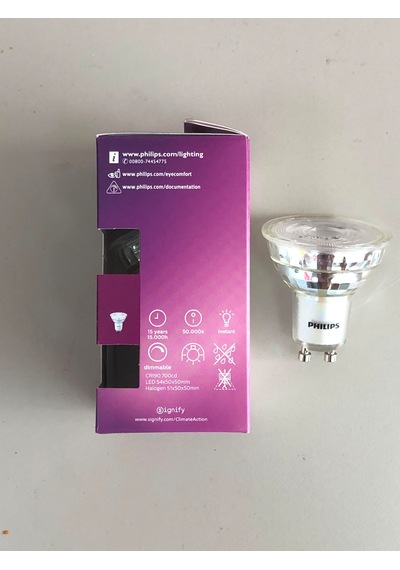 3 Adet Philips 4w 50w 345 Lumen 3000k Sarı Dimli Gu10 Led Spot 15.000 Saat -