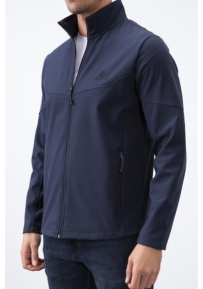 Tommylife Tommy Life Lacivert Fermuarlı Dik Yaka Su Ve Rüzgar Geçirmez Softshell Erkek Mont - 88050 Lacivert
