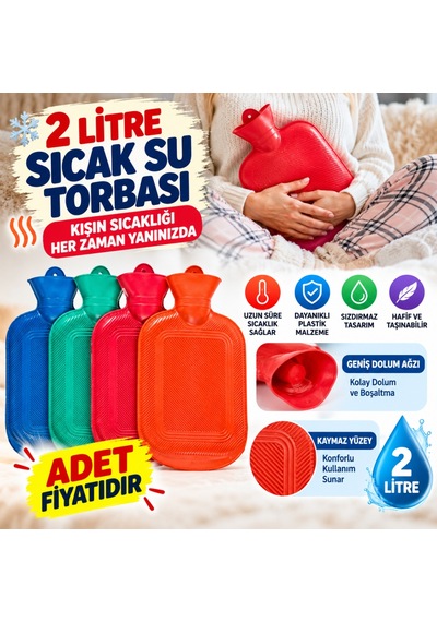 2 Litre Sıcak Su Torbası 1. Sınıf Kauçuk Malzeme Adet Fiyatıdır Diğer