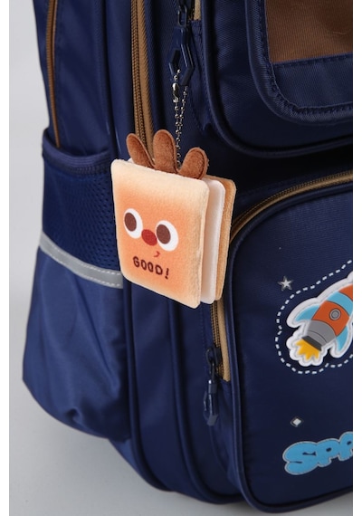 Ççs Kids Premium Okul Çanta Seti 3'lü İlkokul Ortaokul Sırt Çantası Termal Beslenme Çantası Kalemlik Lacivert-kahverengi 52016