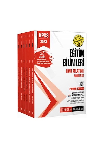 2023 KPSS Eğitim Bilimleri Konu Anlatımlı Modüler Set - 6 Kitap Takım- Pegem Akademi Yayıncılık