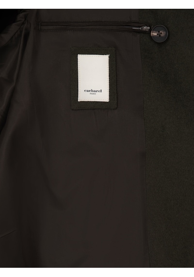 Cacharel Haki Slim Fit Kaşe Kaban YESIL