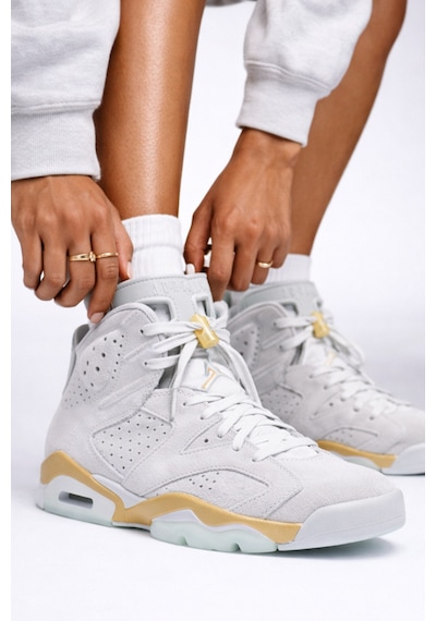 Nike Air Jordan 6 Retro Leather Women's Sneaker Hakiki Deri Bilekli Günlük Kadın Spor Ayakkabı Gri Nike Air Jordan 6 Retro Leather Women's Sneaker Hakiki Deri Bilekli Günlük Kadın Spor Ayakkabı Gri